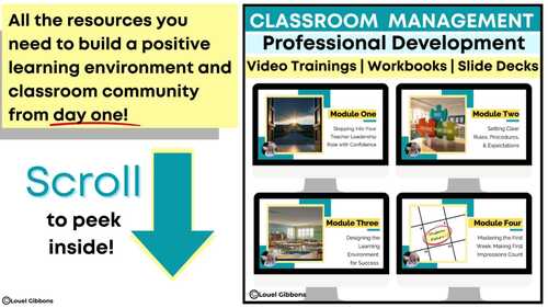 Professional Development Classroom Management Plan Rules Procedures ...