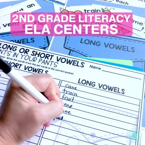 Teacher Made Literacy Center Games Second Grade ELA Phonics & Word Recognition 