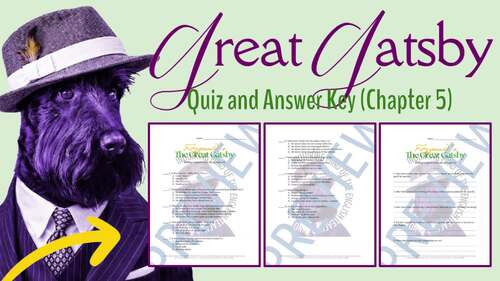 The Great Gatsby Chapter 5 Quiz and Answer Key | Independent Reading ...