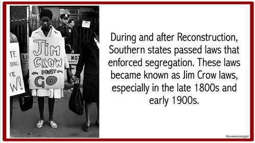 Civil Rights Movement Unit and Project: Jim Crow Laws, Rosa Parks, Black History