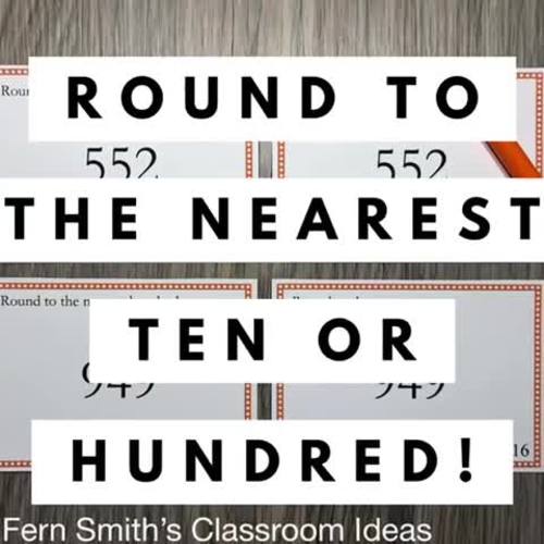 Round to the Nearest Ten or Hundred Task Cards by Fern Smith's ...