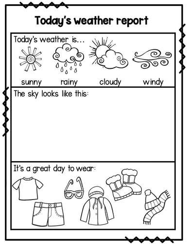 Weather Themed Activities (Distance Learning) by Preschoolers and Sunshine