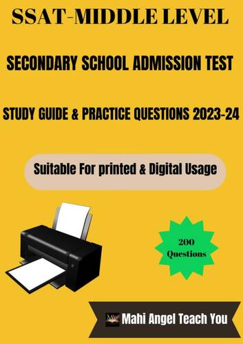 SSAT Middle Study Guide 2023-2024- Exam Practice Tests. by mahiangel ...