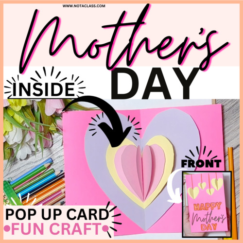 Preview of Mother's Day Card Craftivity Free Video Tutorial | Best Step Mom, Foster Mom