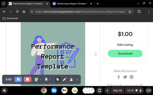 Performance Report Template by The Drama GOAT | TPT