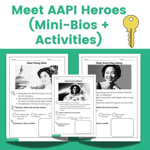 AAPI Heritage Month Activities and Worksheets Kindergarten, 1st, and ...