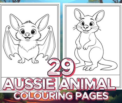 Australian Animals Colouring Pages (Instant A4 PDF Download) | TPT