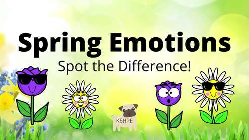 Preview of Spring Emotions, Spot the Difference! Emoticons, Feelings, Video and SLIDES!!