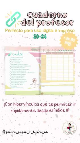 Cuaderno del profesor 23_24 uso digital e impreso by Piedra Papel o Tijera