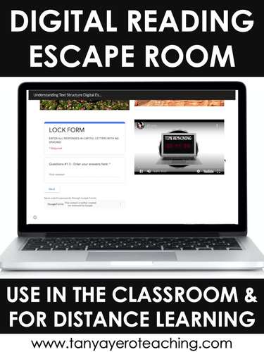 Text Structure Reading Digital Escape by Tanya Yero Teaching | TpT