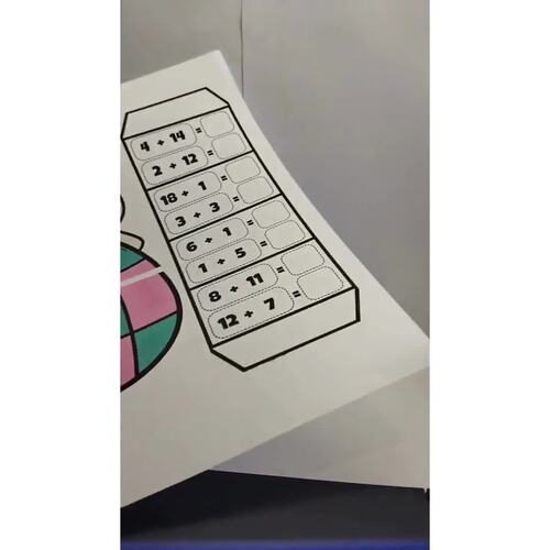 Spring & Easter Math Craft | Addition Within 20 No Regrouping | Color & B&W