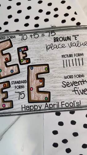 April Fools Math Place Value Craft