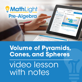 Volume of Pyramids, Cones, and Spheres Video Lesson