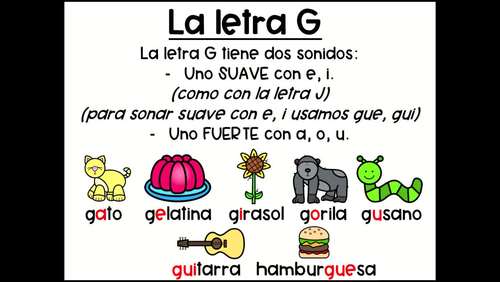 LETRA G | Hojas de trabajo abecedario | Spanish Alphabet Activities