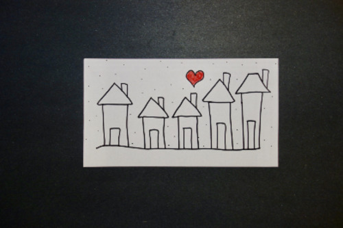 Preview of Let's Draw a Valentine Neighborhood!