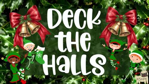 Preview of Music: Deck The Halls Christmas Jazz Choir Song Classroom Songs Reading Lyrics
