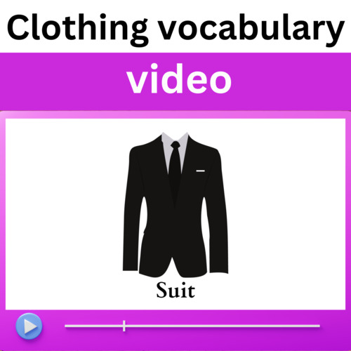 Preview of Clothing vocabulary video
