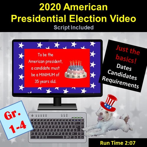 Preview of Elections  2020 American Presidential Election Video Elementary Version