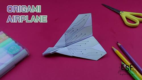 Origami Intermediate Style Paper Airplanes by Mr Es Specialties | TPT