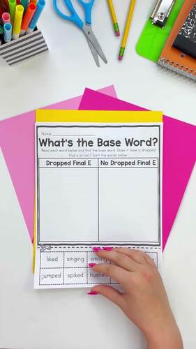 Drop the Final E Inflectional Endings - Magic E Verbs Activities