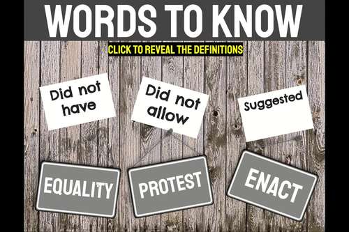 Civil Rights Movement Interactive Google Slides™ Presentation Distance