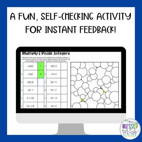 Multiply and Divide Integers Digital Activity and Worksheet - 7th Grade ...