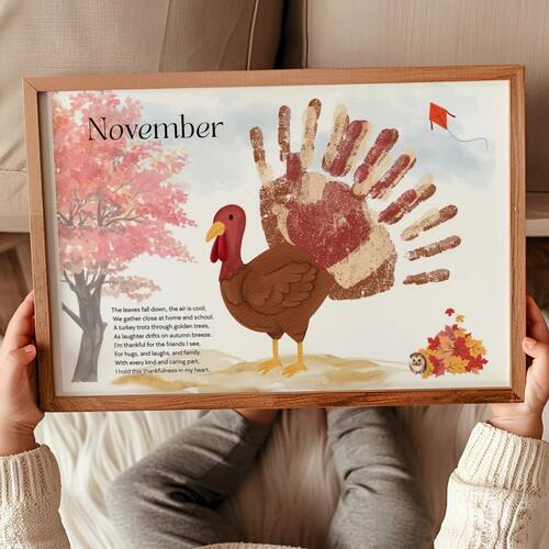 Handprint Calendar 2027 Poems Monthly Memory Book Parent Gift Preschool ...