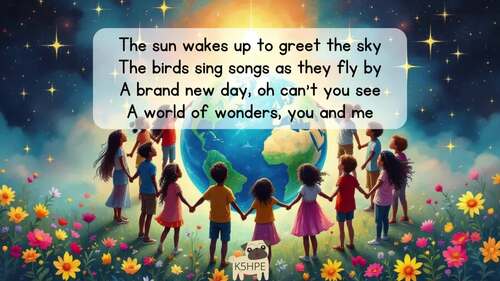 Preview of Music: We Shine! Choir Song Classroom Songs Reading Lyrics Sing-along
