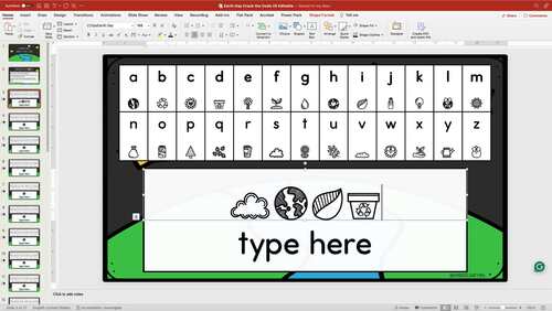 Earth Day Crack the Code - Editable - PowerPoint by KinderCrafting
