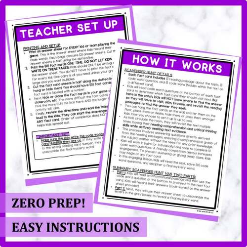 Revolutionary War Scavenger Hunt - Zero Prep Activity - Game Based Learning