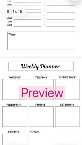 Undated Daily, Weekly, and Monthly Planner | To Do List & Notes Page