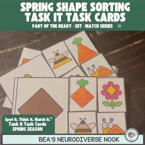 Spring Shape Matching Task Cards | Shape Recognition | Autism & SPED