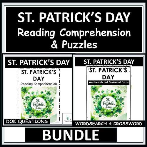 St. Patrick's Day Activities | Reading Comprehension | Puzzles | Middle ...