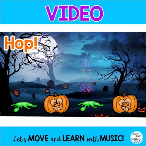 Halloween Body Percussion Steady Beat Play Along Activity by Sing Play Create