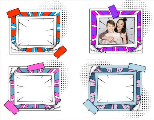 Comic Frame Clipart 2, Fun Vector Cartoon Comic Image Display ...