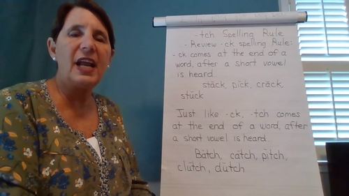 Preview of interactive video for the -tch spelling rule, Orton-Gillingham