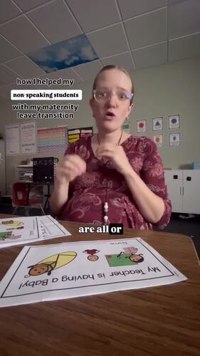 Touchchat My Teacher is Having a Baby! Social Story Maternity Leave ...