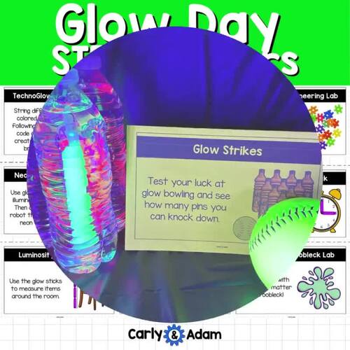 Glow Day STEM Centers Illumination, Glow Slime, Glow Sticks, Family ...