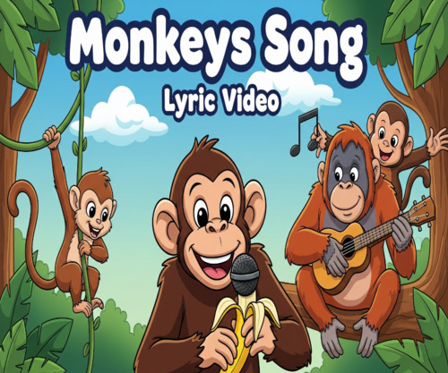 Preview of Monkey Song and Lyrics Video for Elementary Science and Animals