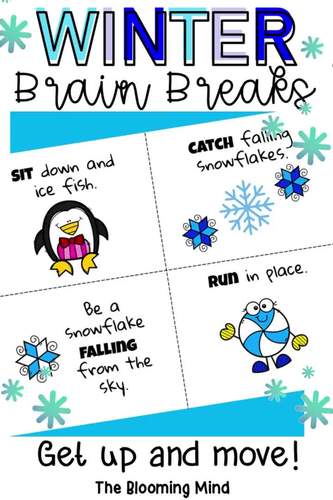 Winter Movement Brain Break Cards  Social emotional activities, Brain  breaks, Social skills lessons