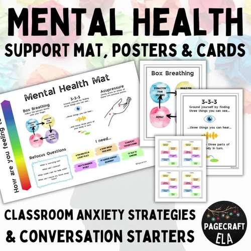 Mental Health Mat | Student Support | Classroom Wellbeing | Anti Anxiety