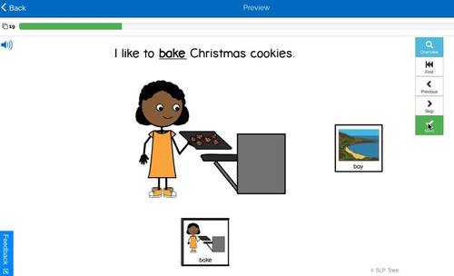 Christmas Final Consonant Deletion Minimal Pairs Boom Cards by SLP Tree