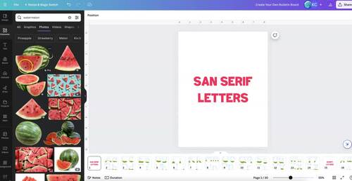 Custom Bulletin Board Letters, Drag & Fill, Design Your Own Letters
