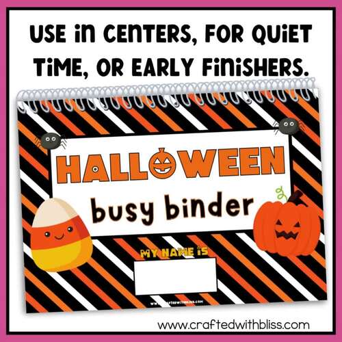 Halloween Busy Book by Crafted with Bliss by Teacher Pia | TPT