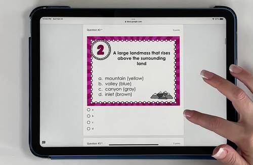 United States Geography Task Cards and Color by Number Activity (Google ...