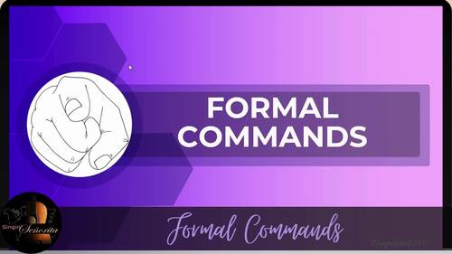 Formal Commands (Mandatos Formales) PowerPoint Lesson by SinginSeñorita