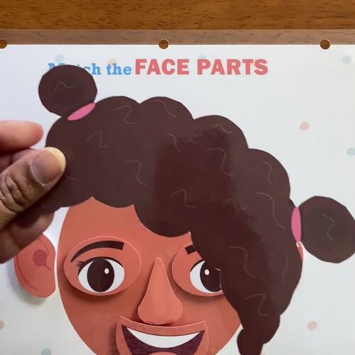 Face Parts Matching Activity, Boys and Girls, Toddler Busy Book ...