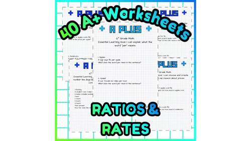 6th Grade Ratios & Rates Practice Bundle | A+ Worksheets with Answer Keys