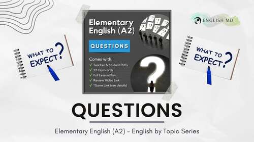 Questions | Asking and answering questions for ESL/ELL Students (A2)