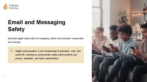 Email and Messaging Safety Lesson Grades 4-12 PPTX Slides | TPT